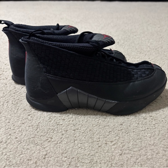 Nike Air Jordan Men’s Size 8 Retro 15 Stealth Black Sneakers Shoes 881429-001 - Picture 7 of 12